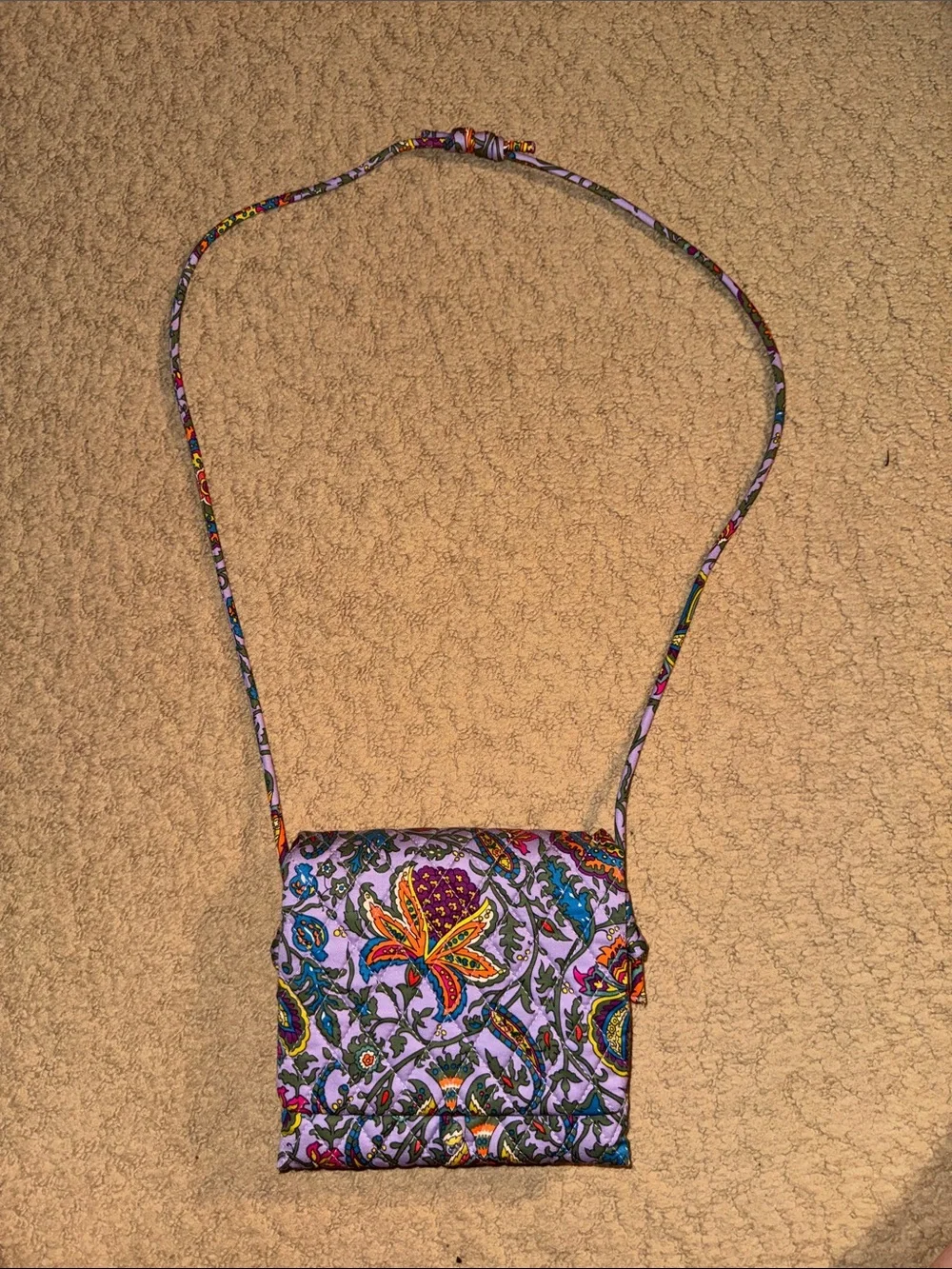 Vera Bradley Purple Floral Adjustable Strap Crossbody Purse